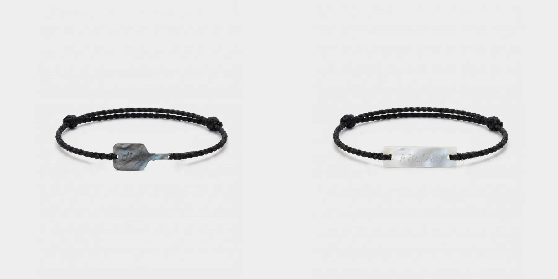 matching pickleball bracelets with black and white stone charms