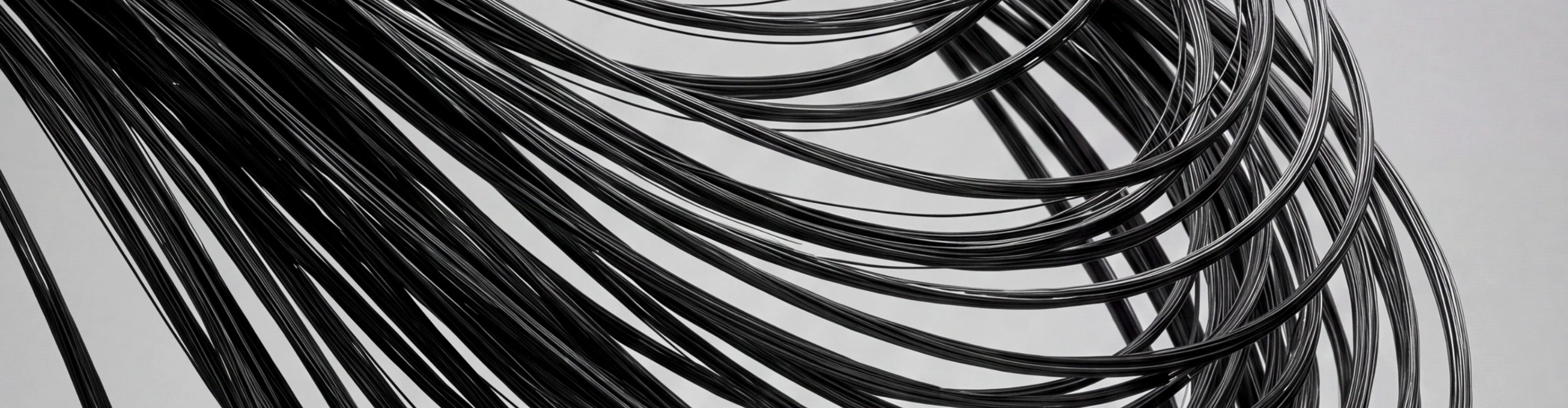 Close-up of aramid fiber strings