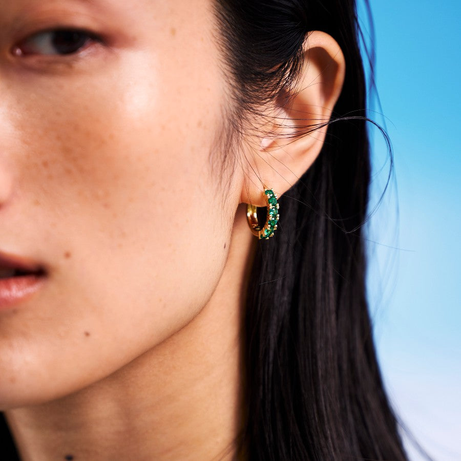 Glint Loop Sapphire Hoops