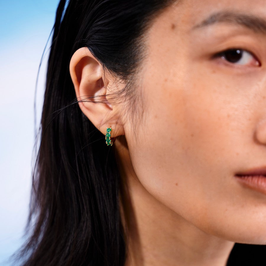 Glint Loop Sapphire Hoops