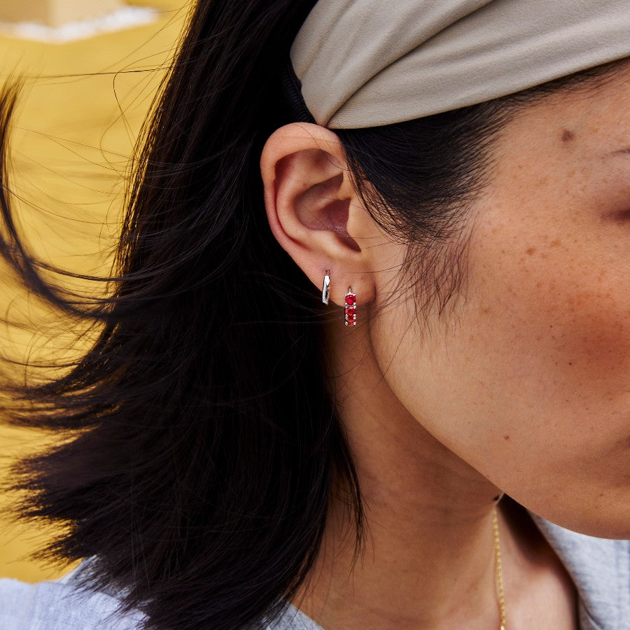 Glint Loop Sapphire Hoops