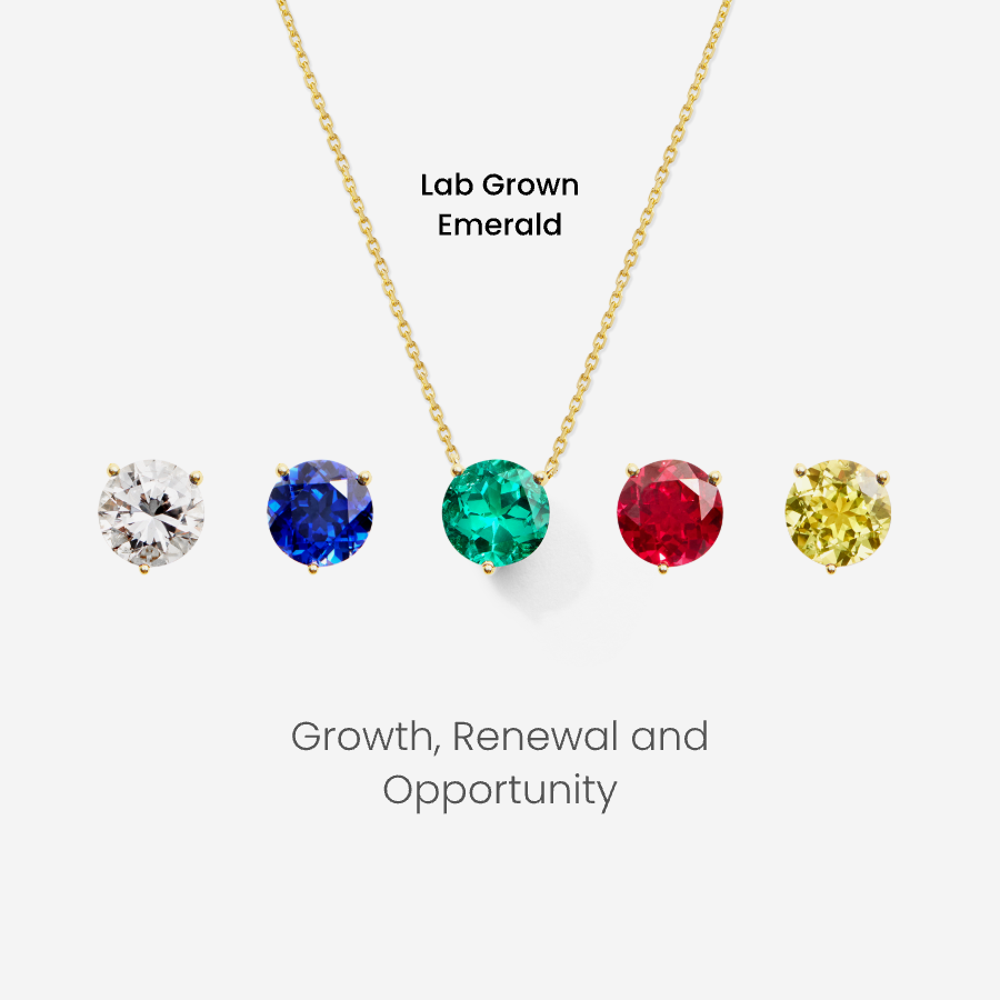 Floating Glint Sapphire Necklace - Chain Version