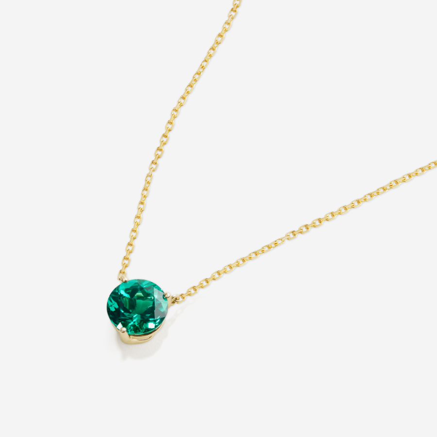 Floating Glint Sapphire Necklace - Chain Version