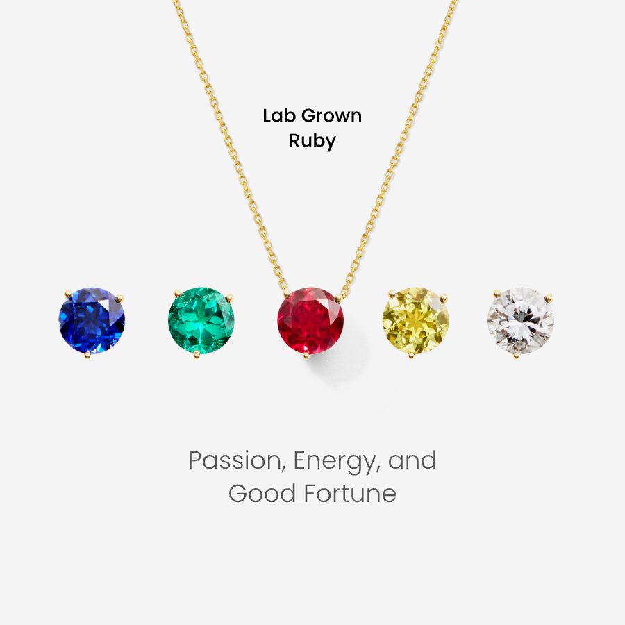 Floating Glint Sapphire Necklace - Chain Version