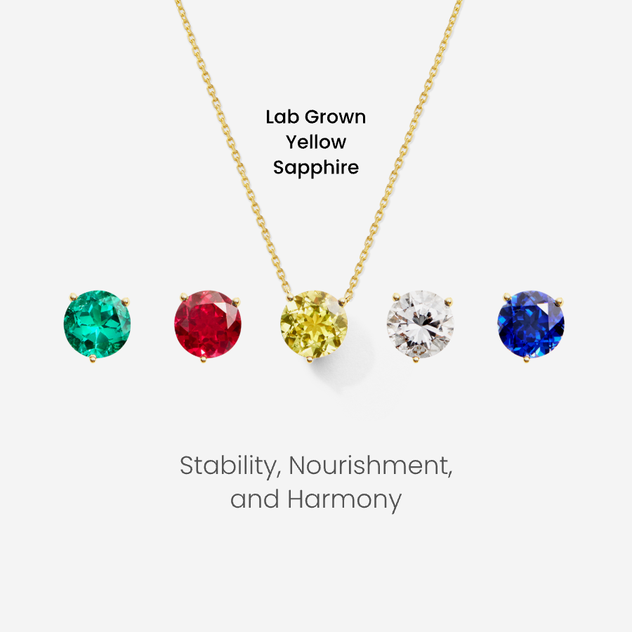 Floating Glint Sapphire Necklace - Chain Version