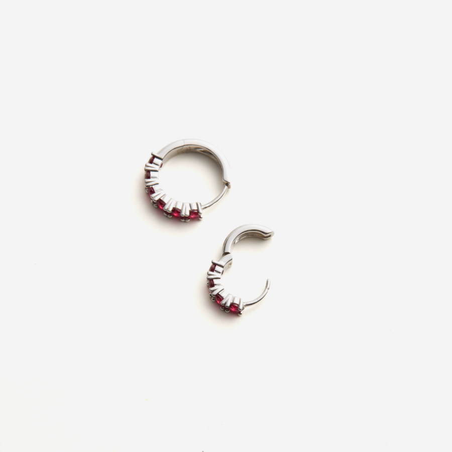 Glint Loop Sapphire Hoops