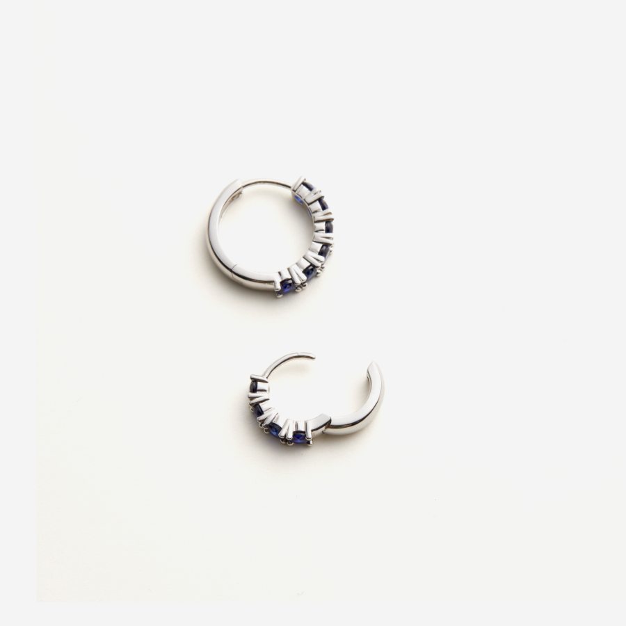 Glint Loop Sapphire Hoops