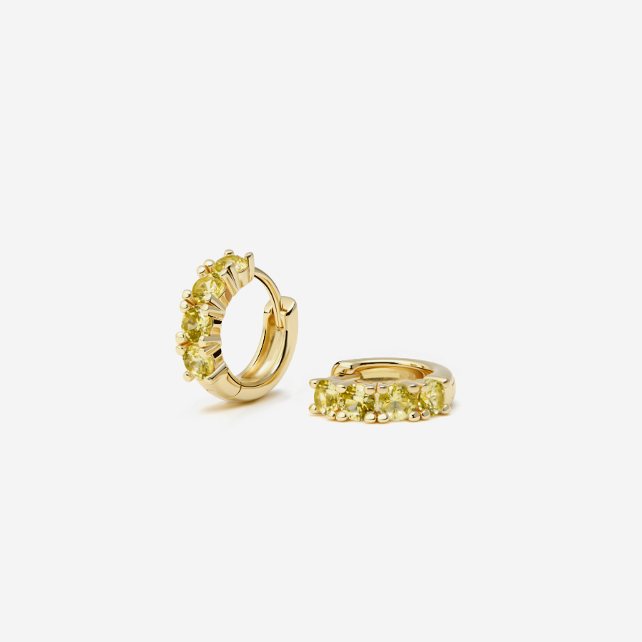 Glint Loop Sapphire Hoops