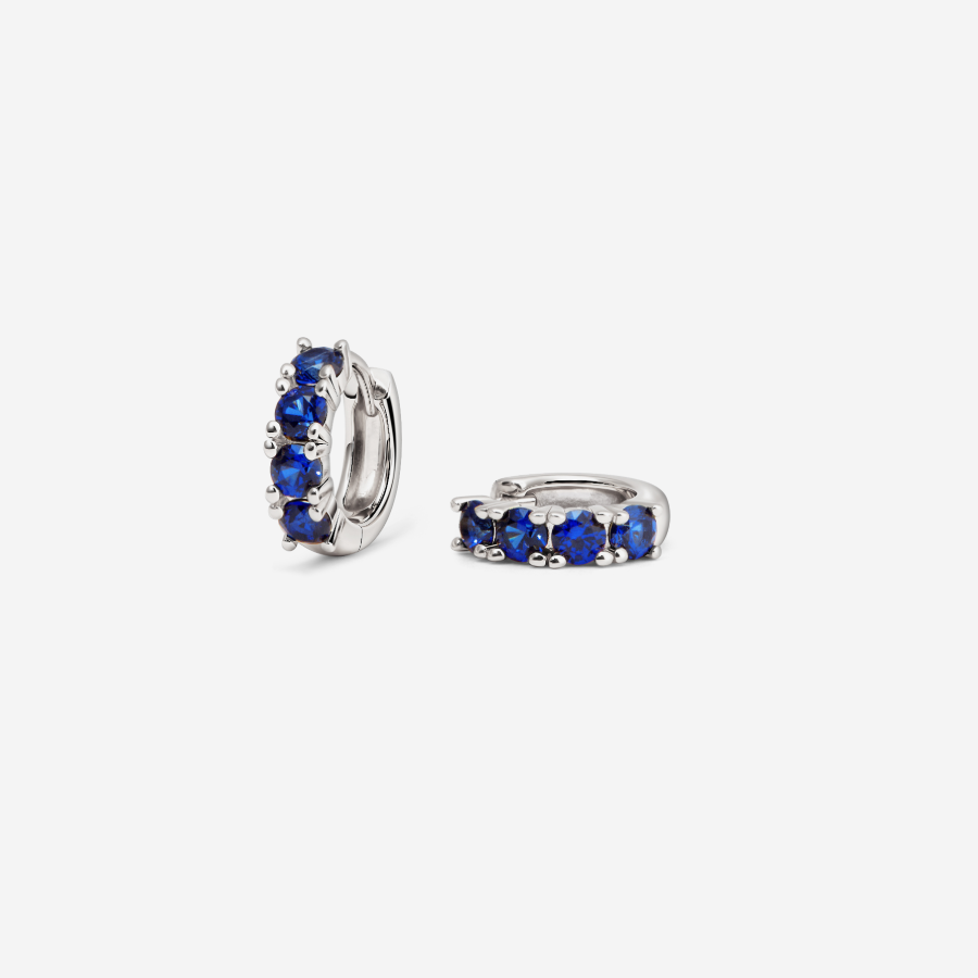 Glint Loop Sapphire Hoops