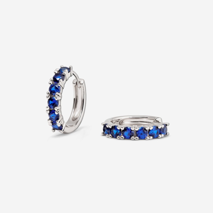 Glint Loop Sapphire Hoops