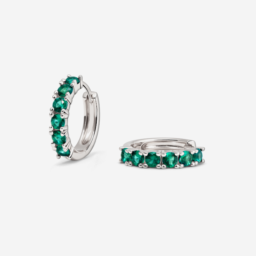 Glint Loop Sapphire Hoops
