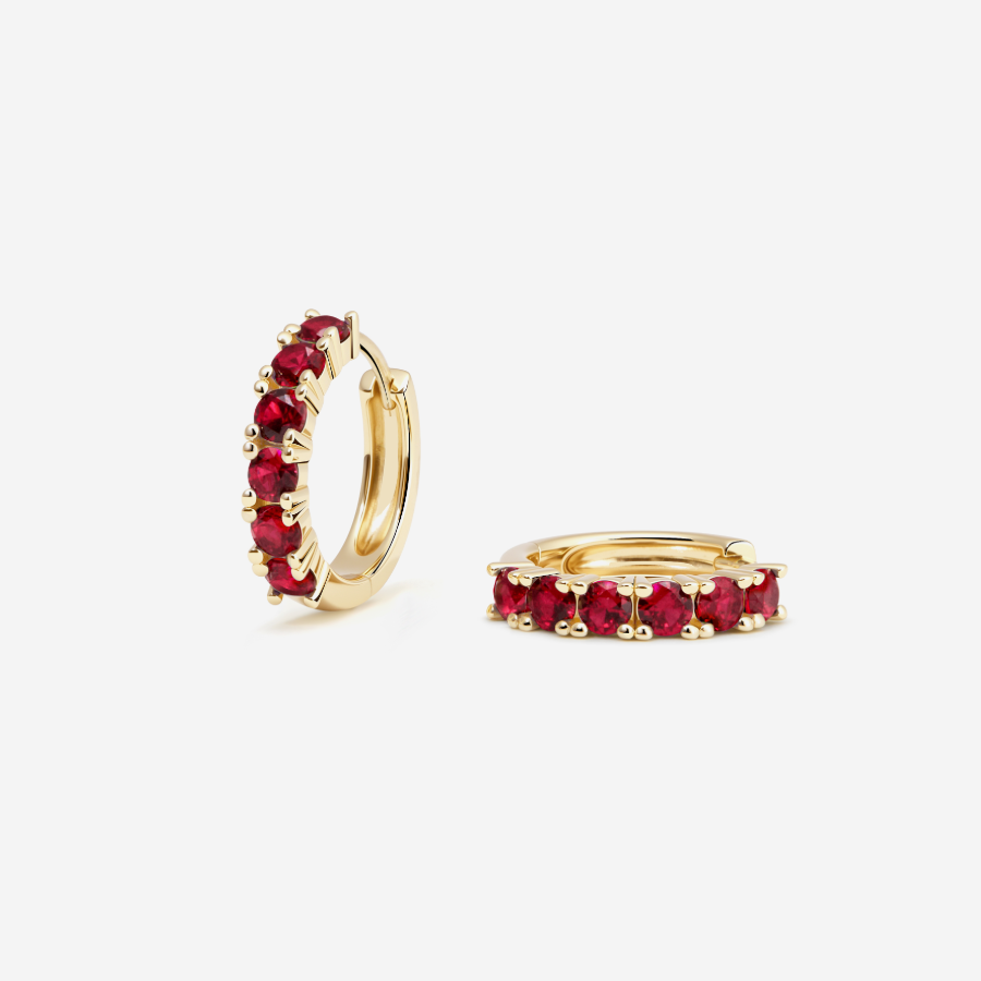 Glint Loop Sapphire Hoops