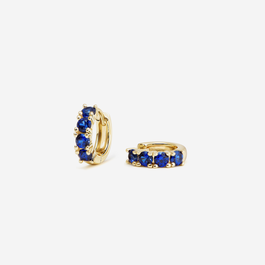 Glint Loop Sapphire Hoops