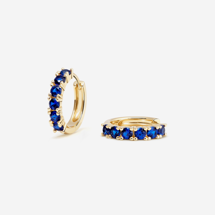 Glint Loop Sapphire Hoops