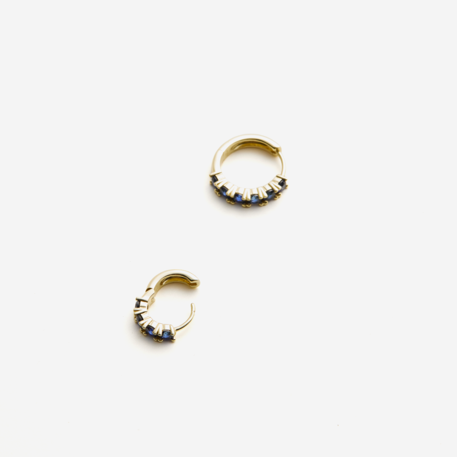 Glint Loop Sapphire Hoops