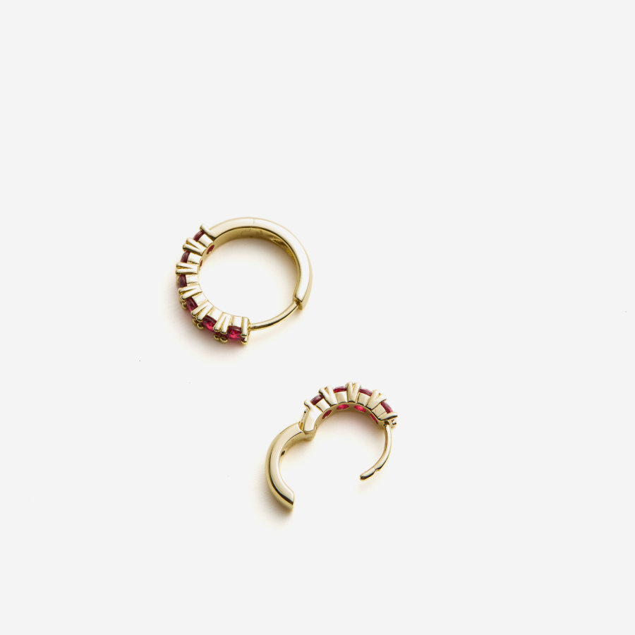 Glint Loop Sapphire Hoops
