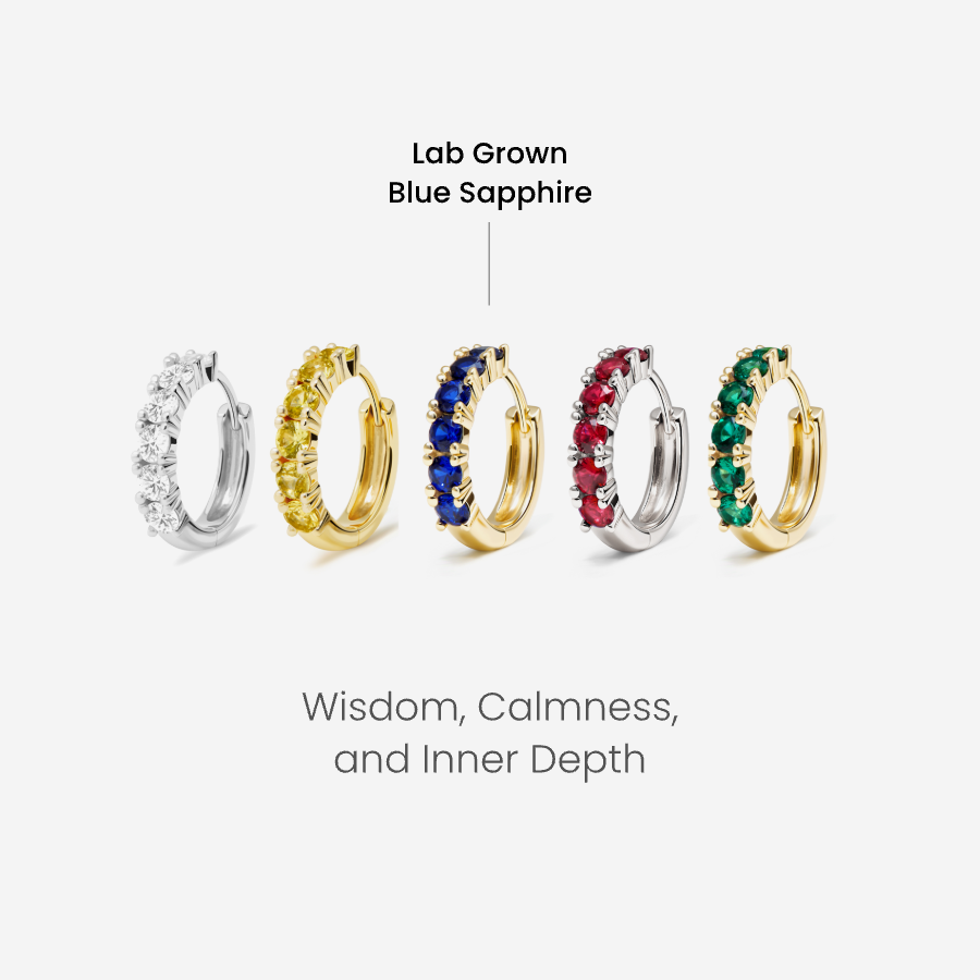 Glint Loop Sapphire Hoops
