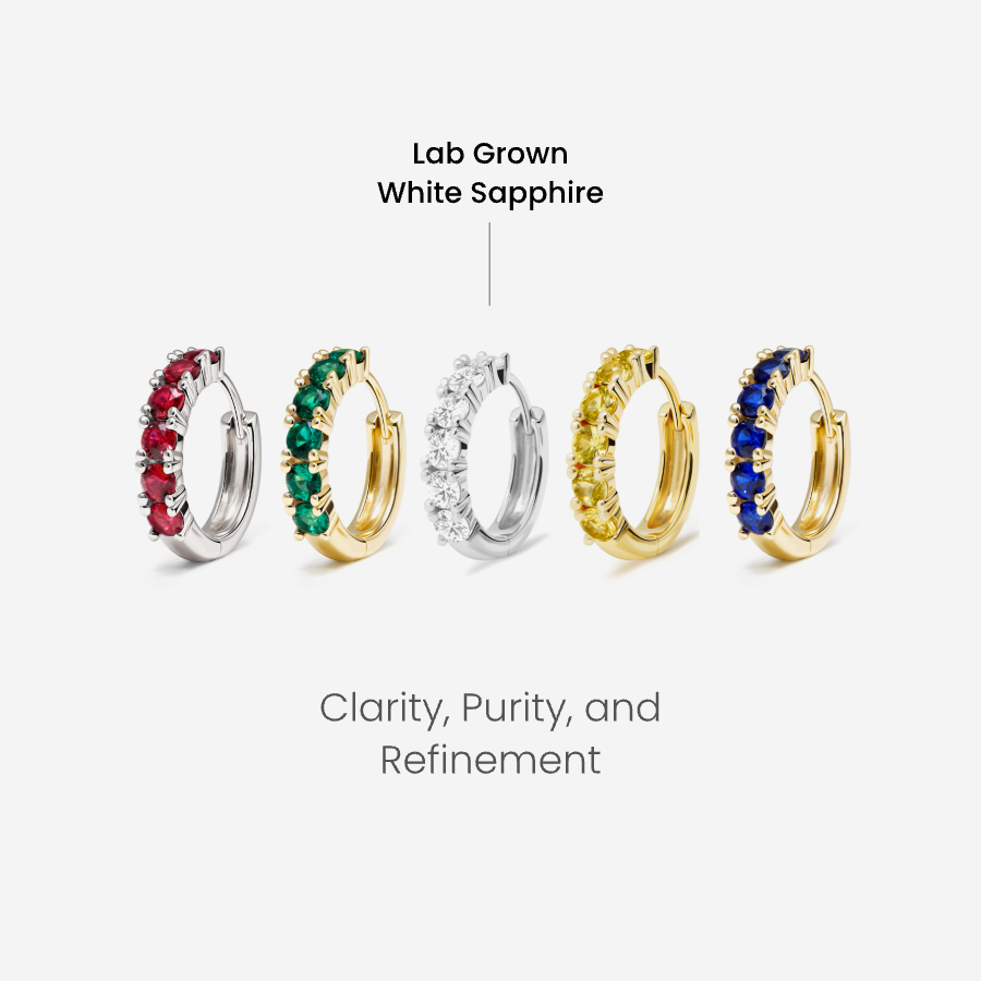 Glint Loop Sapphire Hoops