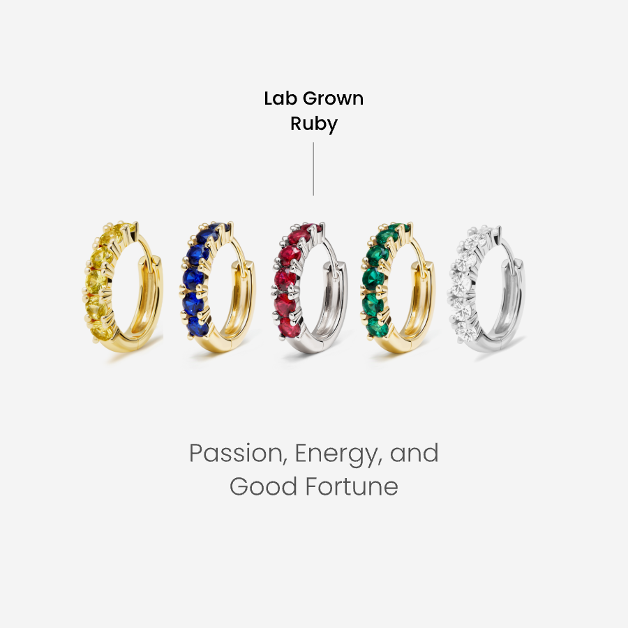 Glint Loop Sapphire Hoops