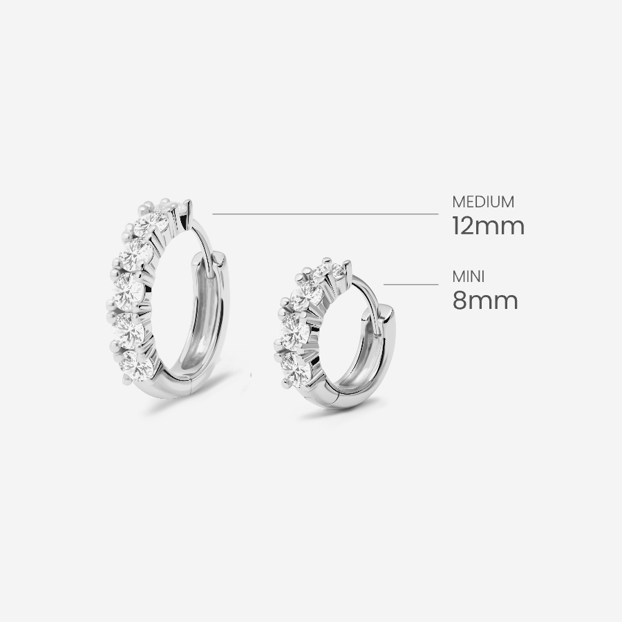 Glint Loop Sapphire Hoops