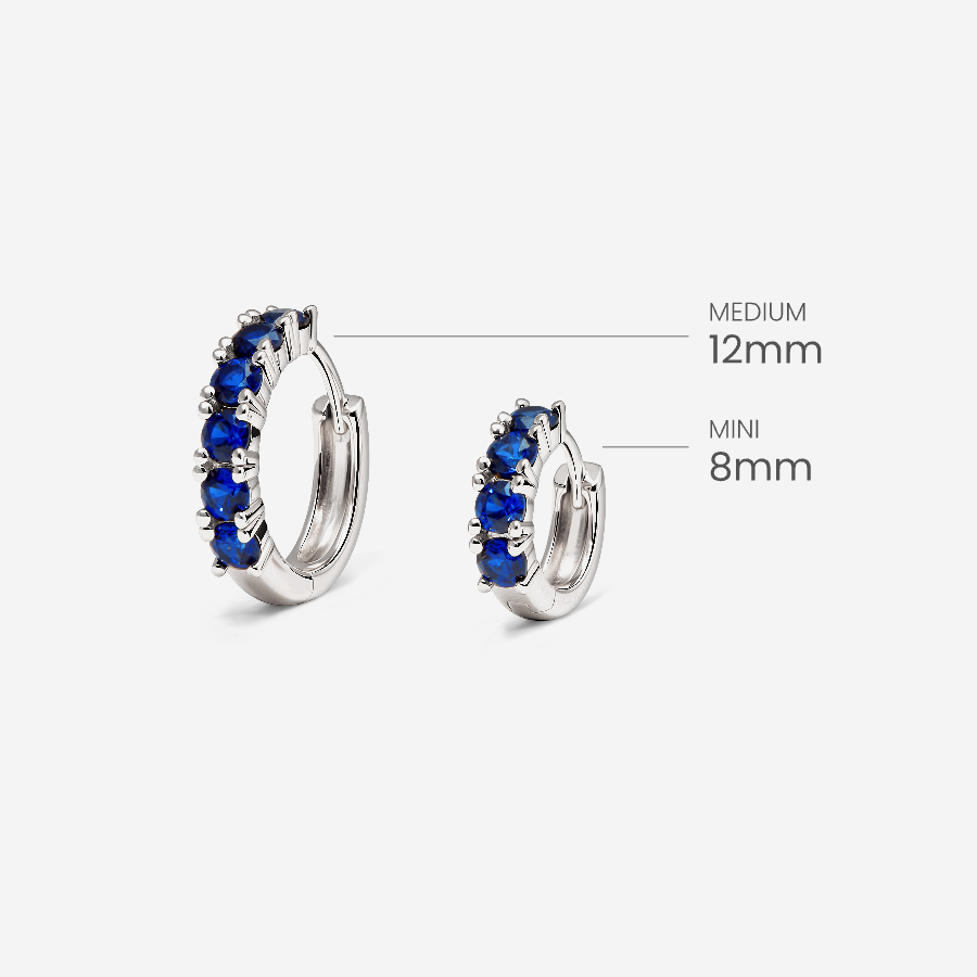 Glint Loop Sapphire Hoops