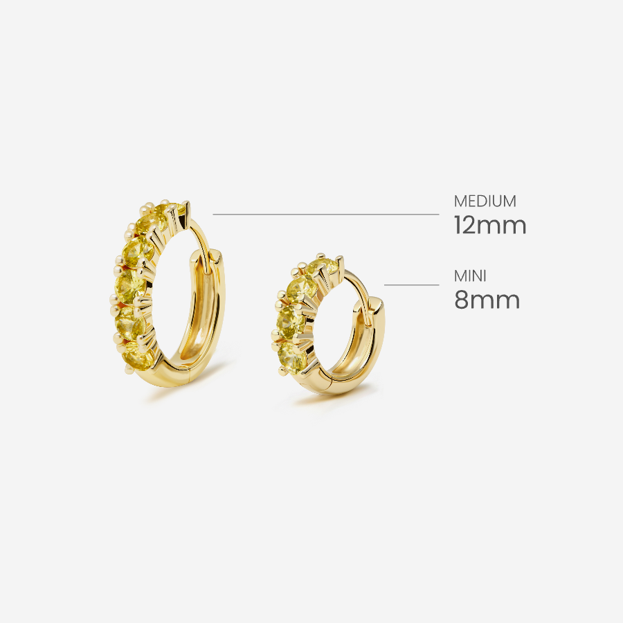 Glint Loop Sapphire Hoops