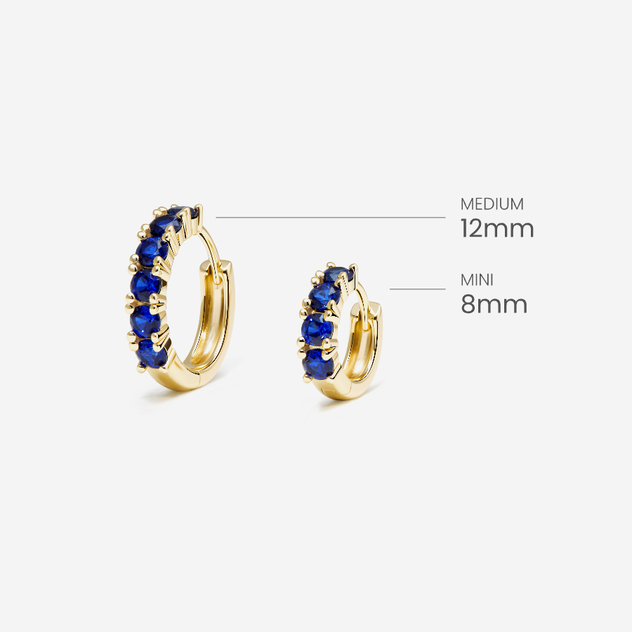 Glint Loop Sapphire Hoops