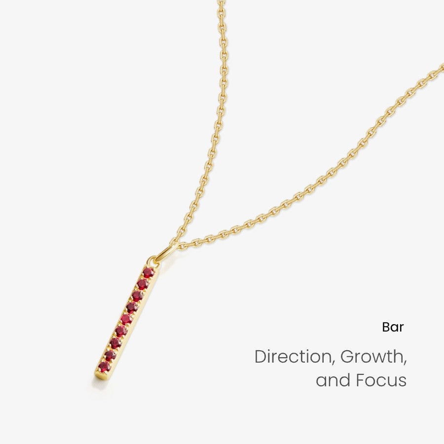 Geometric Glint Sapphire Necklace