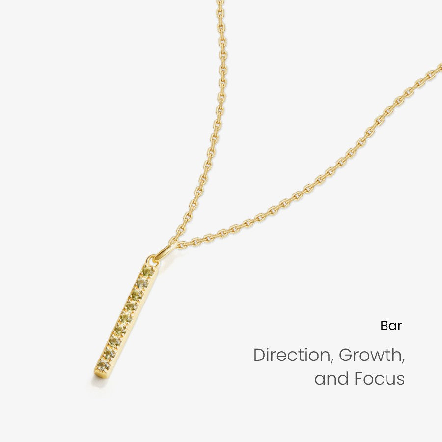 Geometric Glint Sapphire Necklace