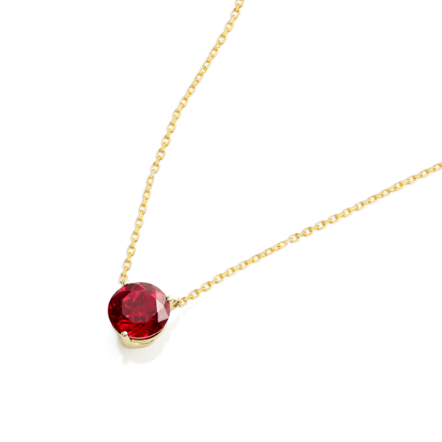 Floating Glint Sapphire Necklace - Chain Version