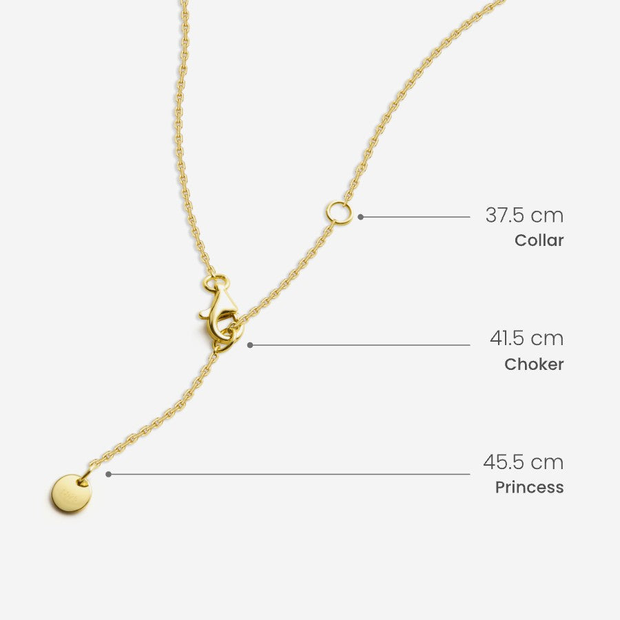 Floating Glint Sapphire Necklace - Chain Version