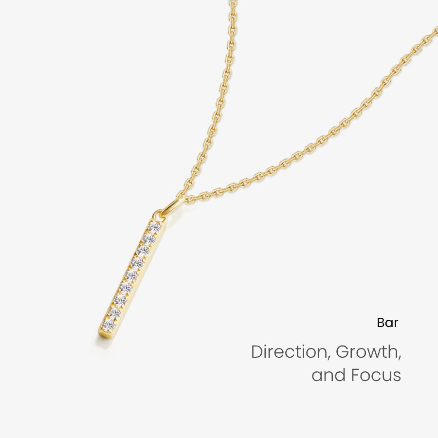 Geometric Glint Sapphire Necklace