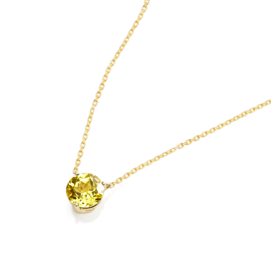 Floating Glint Sapphire Necklace - Chain Version