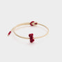 white string bracelet with a red wenchang knot