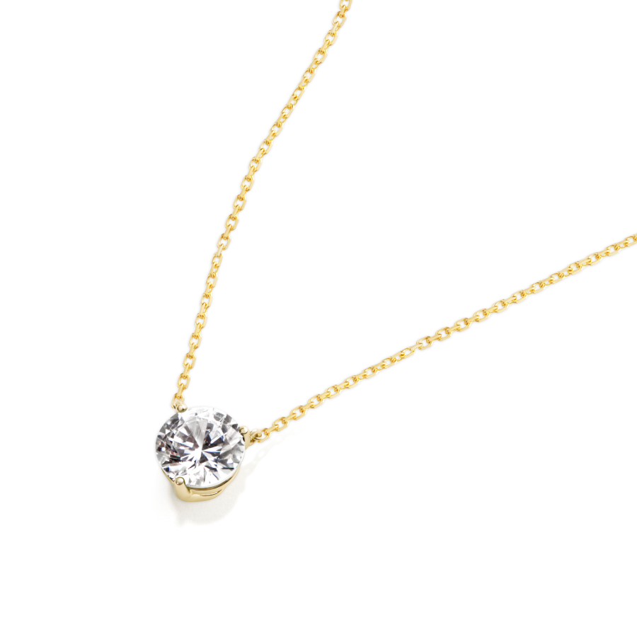 Floating Glint Sapphire Necklace - Chain Version