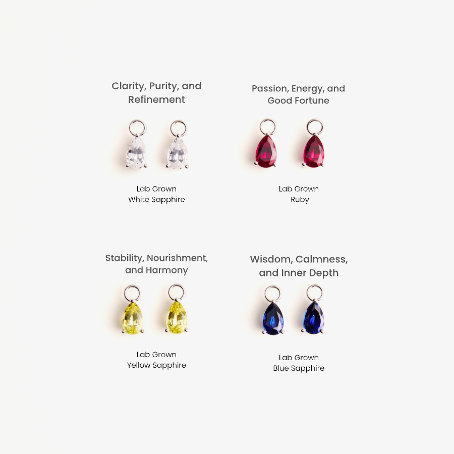 Lab Grown Sapphire Earring Charm