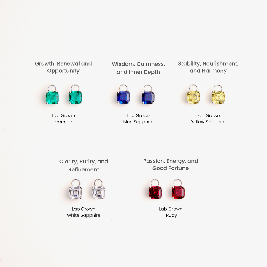 Lab Grown Sapphire Earring Charm