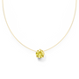 wire necklace with yellow sapphire pendant