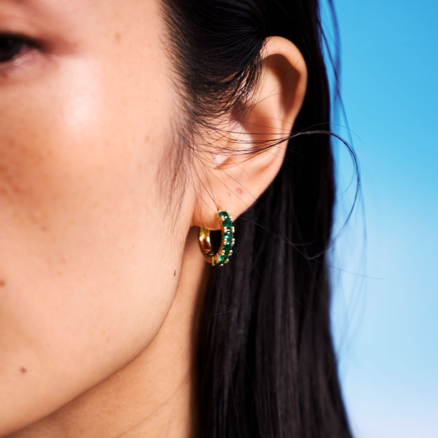 Glint Loop Sapphire Hoops
