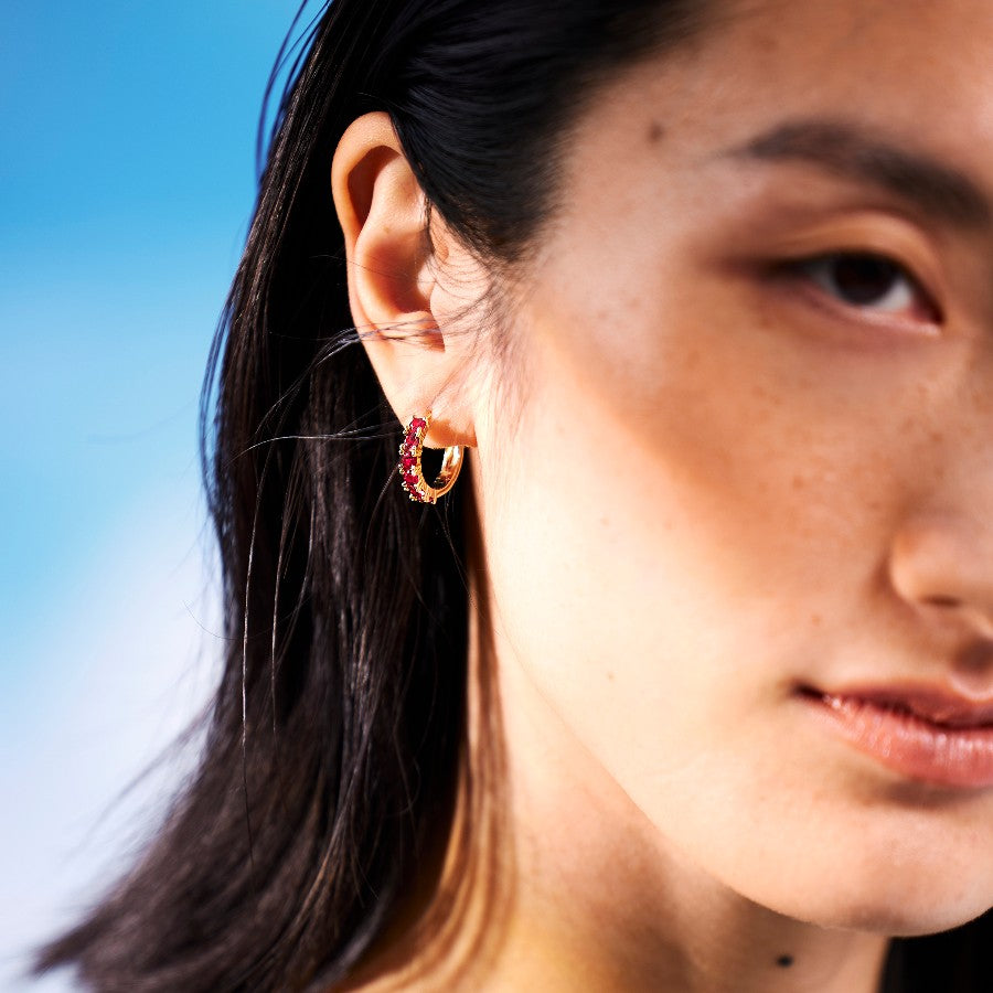Glint Loop Sapphire Hoops