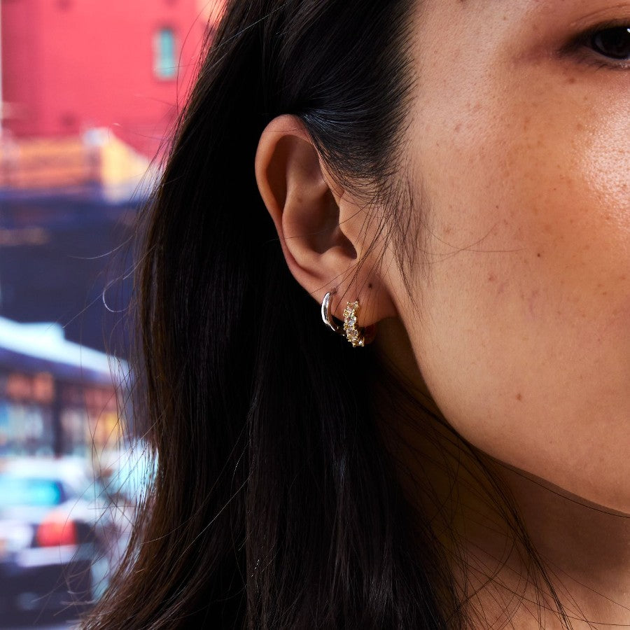 Glint Loop Sapphire Hoops