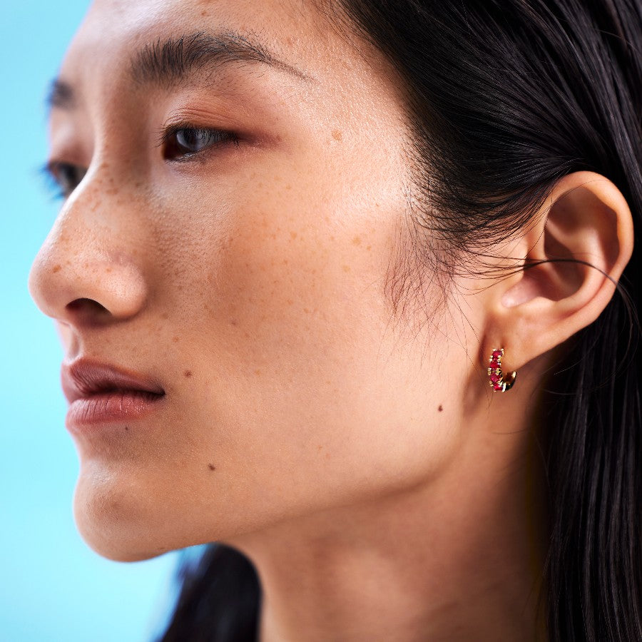 Glint Loop Sapphire Hoops