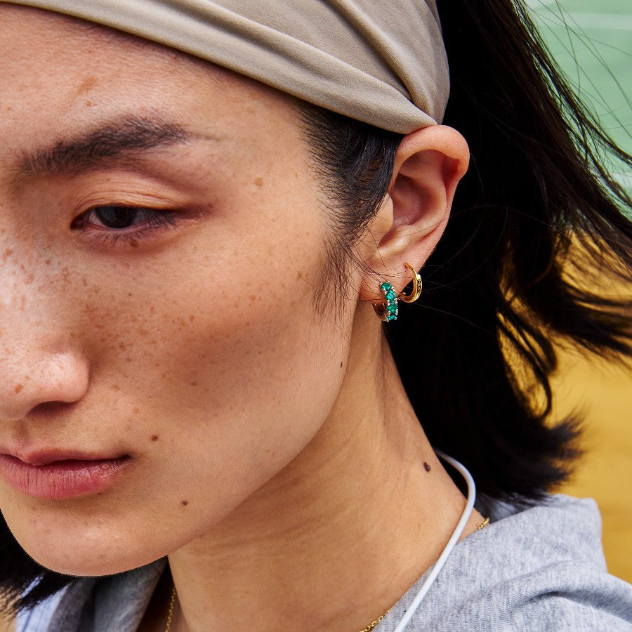 Glint Loop Sapphire Hoops