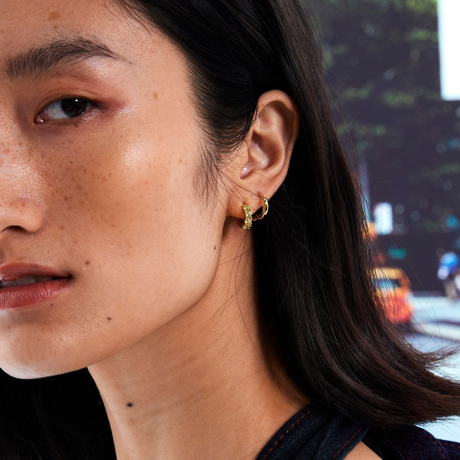 Glint Loop Sapphire Hoops