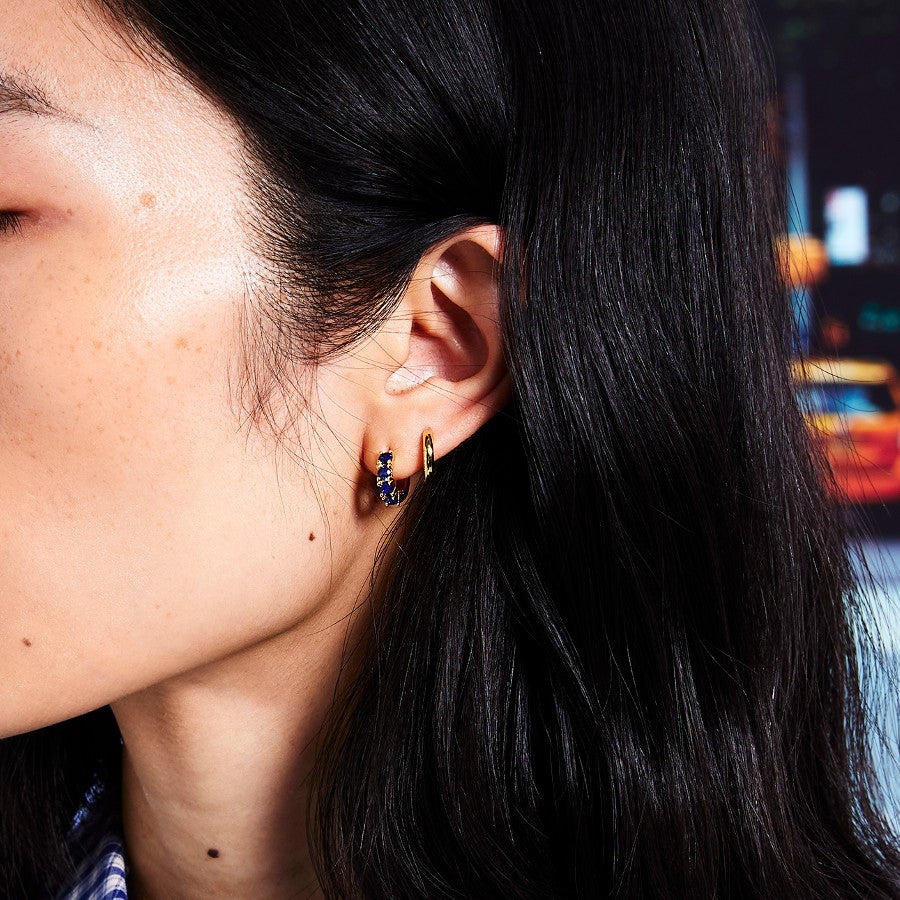 Glint Loop Sapphire Hoops
