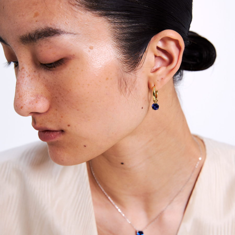 Lab Grown Sapphire Earring Charm
